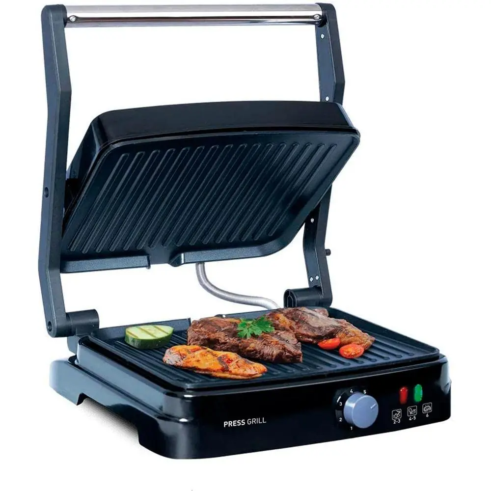 Grill Elétrico Mallory Asteria – Multifuncional, Placas Antiaderentes, 180º de Abertura, Controle de Temperatura 5 Posições- 127V - 1