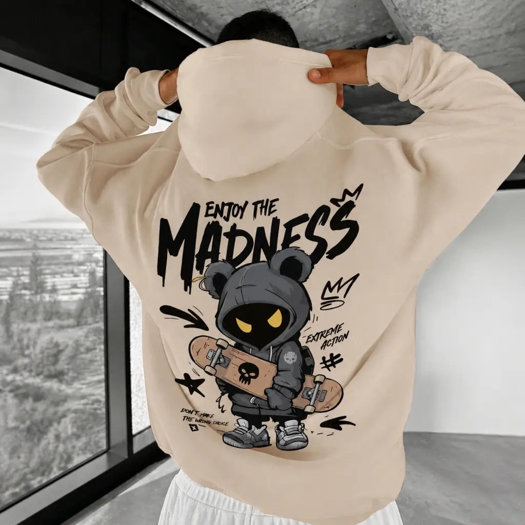 Moletom Canguru Masculino Madness Flanelado Quentinho