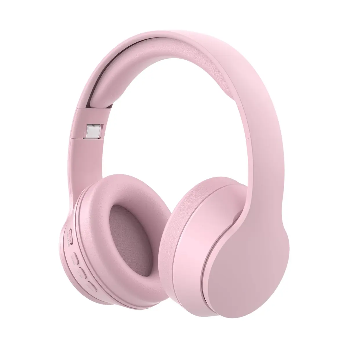 Fones de Ouvido Bluetooth Dobráveis J236, Headphone On-Ear com Som Hi-Fi Estéreo, Drivers 40mm, Bateria de 10H, Carregamento Type-C, Almofadas Macias, Confortável para Viagem, Rosa