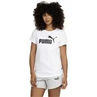 Camiseta Feminina Puma Manga Curta Essentials Logo Tee