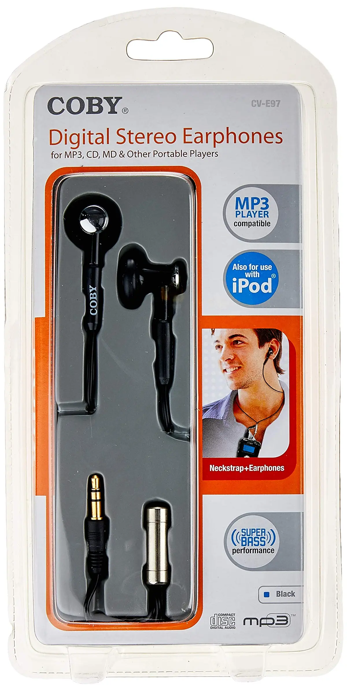 Fone de Ouvido Estéreo com Suporte para Pescoço, Coby, CVE97 - 1