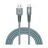 Cabo USB-C I2GO 2m 2,4A Nylon Trançado Chumbo - I2GO PRO - 1