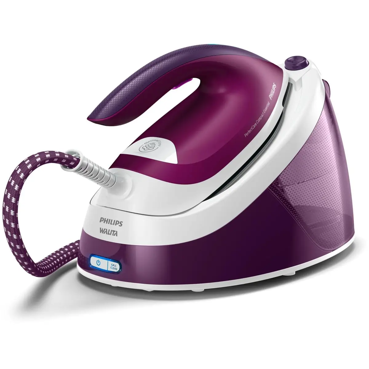 Philips Walita Ferro a Vapor Pressurizado PerfectCare Compact 2000W, Roxo | Desamassa com Rapidez – vapor potente que passa camisas, lençóis e mais com praticidade (GC6842/34)