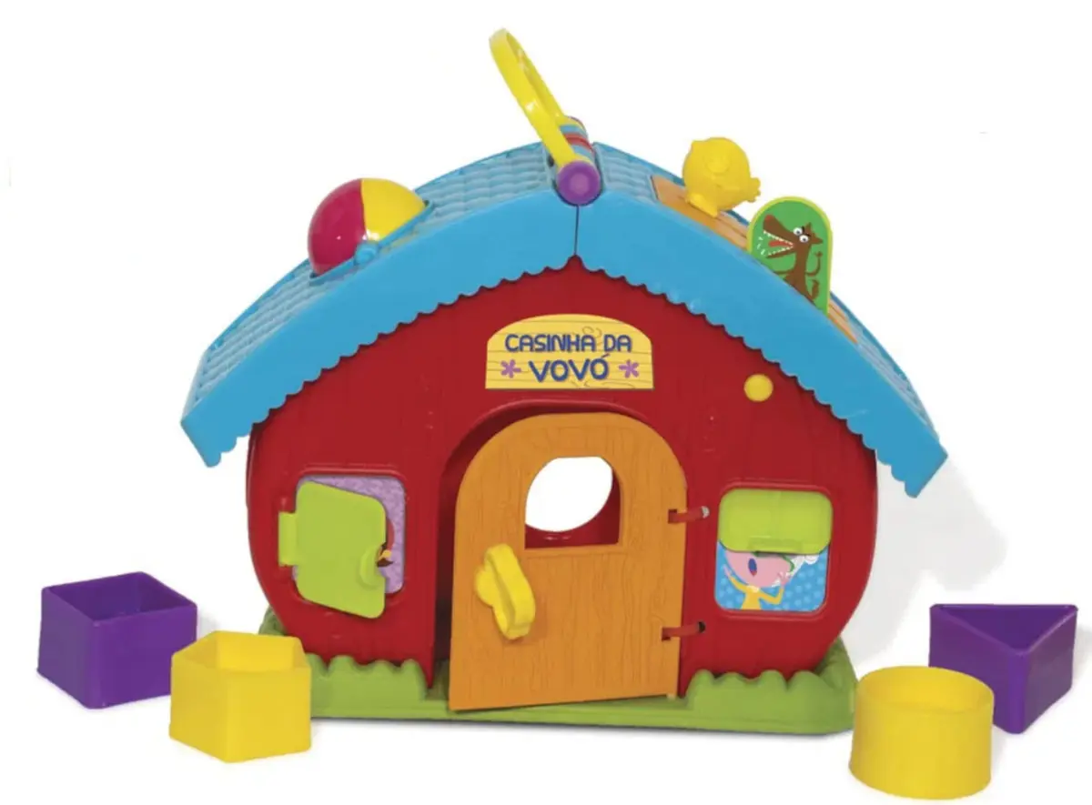 Brinquedo Educativo Casinha da Vovo Encaixe Formas, Elka, Sortido, Tamanho - 1