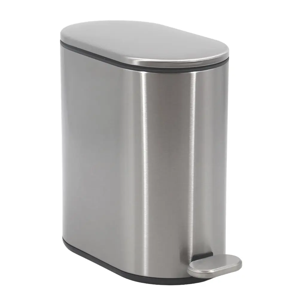 Lixeira com Pedal e Balde Slim Prime 5 L Inox Brinox