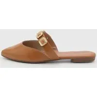 Mule Feminino Beira Rio Bico Fino Caramelo - 1