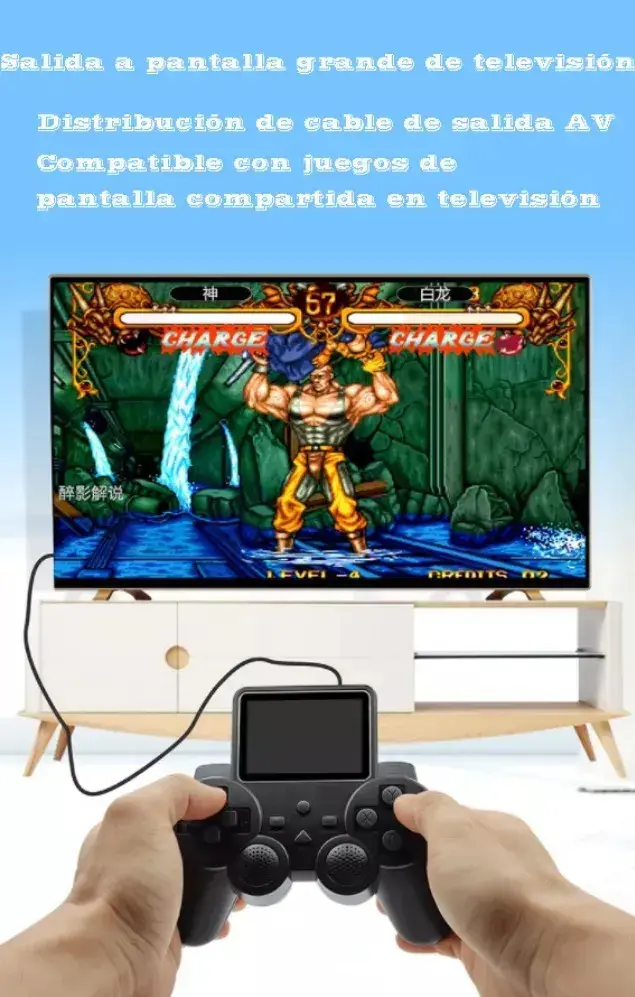 Consola de jogos S10 com alça de controle remoto thumbnail 4