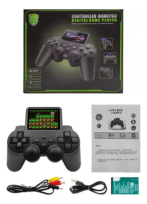 Consola de jogos S10 com alça de controle remoto thumbnail 8