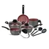 Conjunto de Panelas Elegan Prime 8 Peças Grafite/Rosa - 1