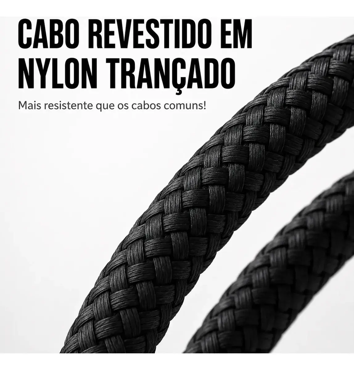 Cabo Carregador Usb-c Tipo C Turbo 60w Carga Rápida Nylon Trançado Premium 1M Reforçado Resistente Compatível Samsung Xiaomi Motorola iPhone 15 16 17 Notebook Tablet Transferência Dados Eletric Teck thumbnail 5