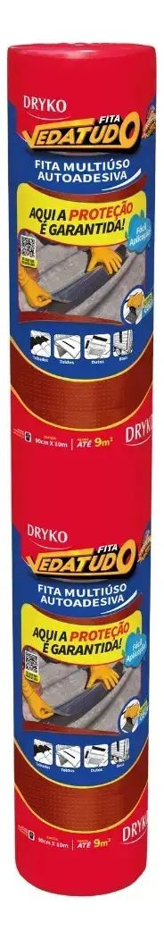 Dryko Manta Asfáltica Autoadesiva Telhado 90cm 10m Cor Terracota