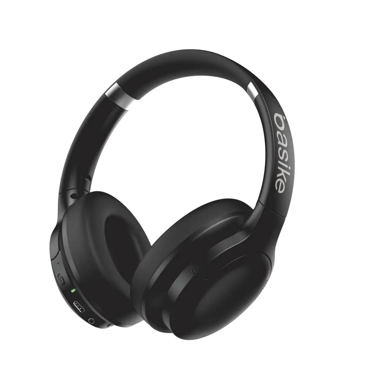 Fone de Ouvido Bluetooth, Basike Y6, ANC Cancelamento de Ruído Ativo(Preto) | Headphone BT 5.4+EDR, Som Surround 3D, Headset com Microfone, Certificação Hi-Pure Audio, 30 horas reprodução - 1