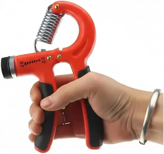 Kit 2 Exercitadores de Mão Ajustável Hand Grip Profissional com Mola de Resistência 5-60kg Fortalecimento de Dedos Mãos e Antebraços