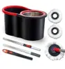 [OURO] Mop Giratorio 8 Litros Com Cesto Em Inox Cabo de 140cm 2 Refis Nybc - 1