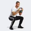 【Tam.: P ao M 】Calça Adidas Training Essentials 3 Listras Masculina - Preto+Branco - 1