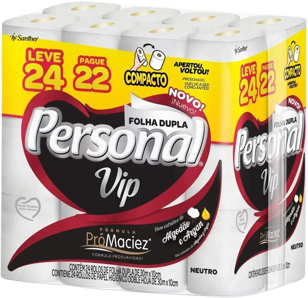 Papel Higiênico Folha Dupla 30m L24p22 Personal thumbnail 2