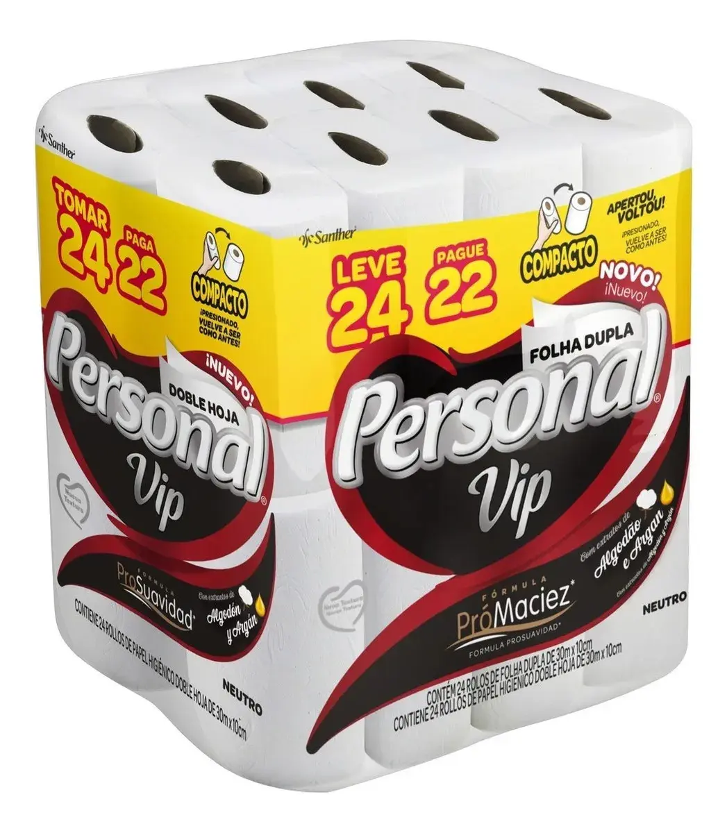 Papel Higiênico Folha Dupla 30m L24p22 Personal thumbnail 4