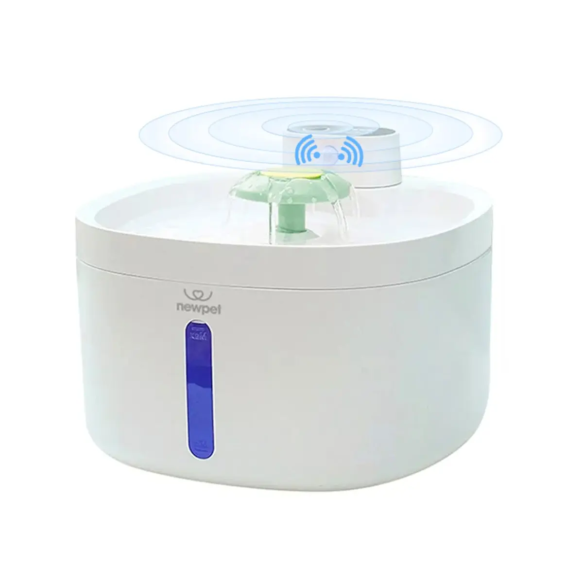 Fonte de água para gatos, 2.6L Fonte para gatos automática sem fio com janela de nível de água e cães com sensor de movimento