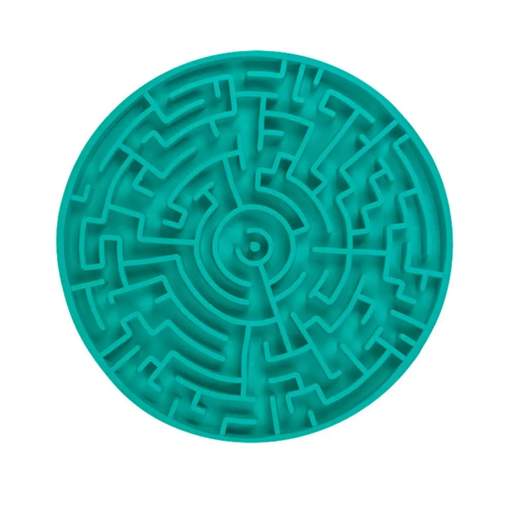 Pet Games Labirinto Verde-Água P -Tapete Para Lamber E Comedouro Para Cães - 1
