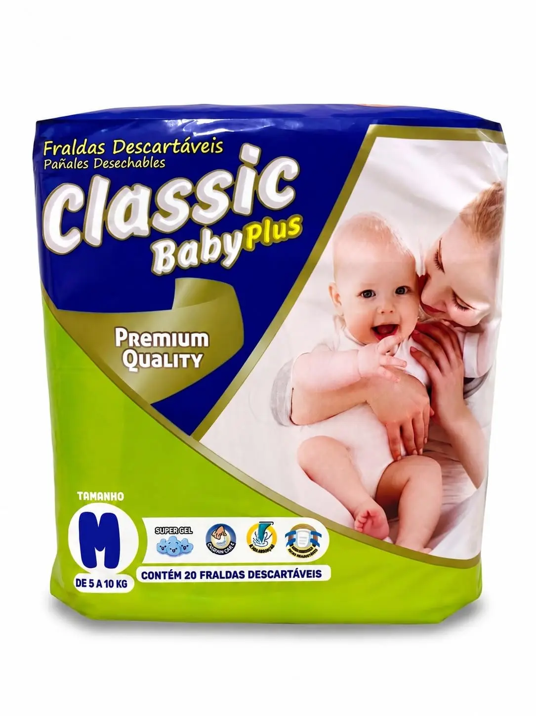 Fralda Classic Jumbo Jumbinho M - Pacote com 20 - 1