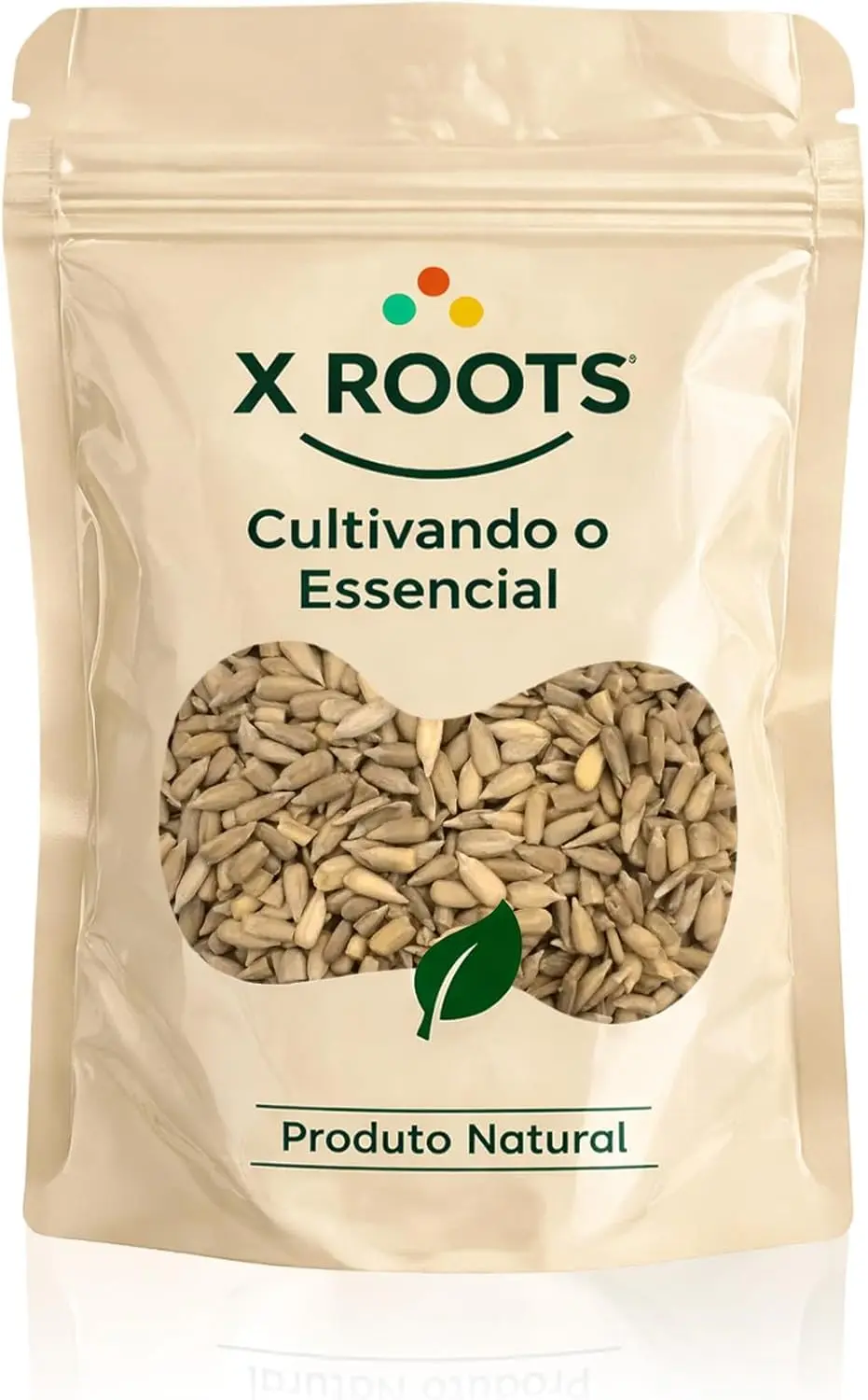Semente de Girassol Torrada Sem Sal X Roots 500gr – Sementes Selecionadas da Bulgária – Fonte de Proteína Vegetal – Embalagem Abre e Fecha