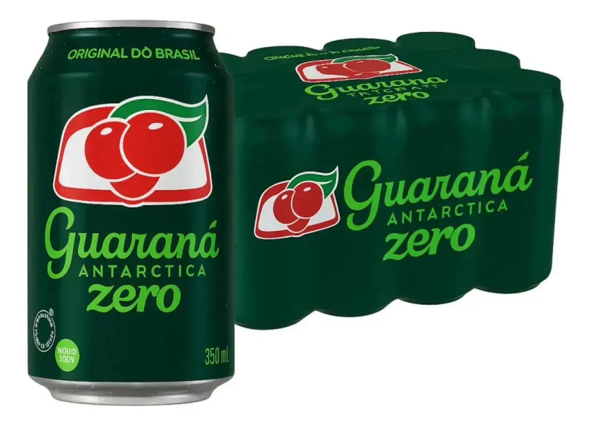 Refrigerante Guaraná Antarctica Zero 350ml Lata Pack 12 Un