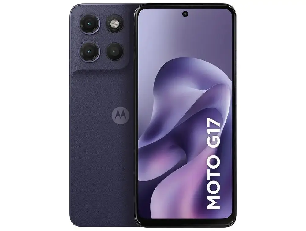 Smartphone Motorola G17 256GB 12GB RAM Roxo 6,7" Câm. Tripla + Selfie 32MP