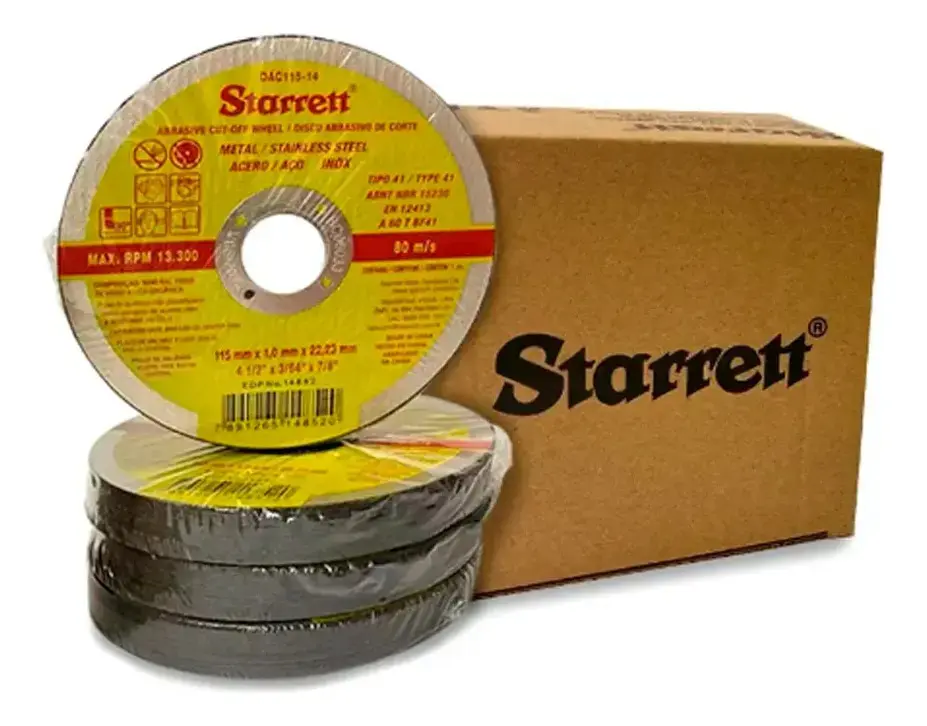 48 Peças Disco De Corte Extra Fino 4.1/2 X 1mm X 22,23 mm Starrett