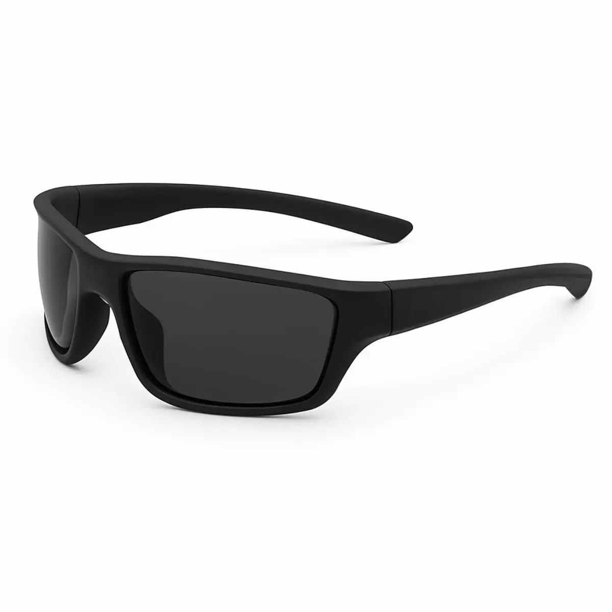 Óculos de Sol Esportivo Masculino, Polarizado, Proteção UV400, Armação Preta, Para Pesca - 1