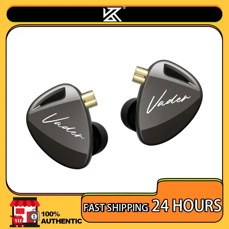 Monitor intra-auricular KZ Vader, fone de ouvido HiFi, ajuste de interruptor de fone de ouvido personalizável, design de fone de ouvido de rede Zobel