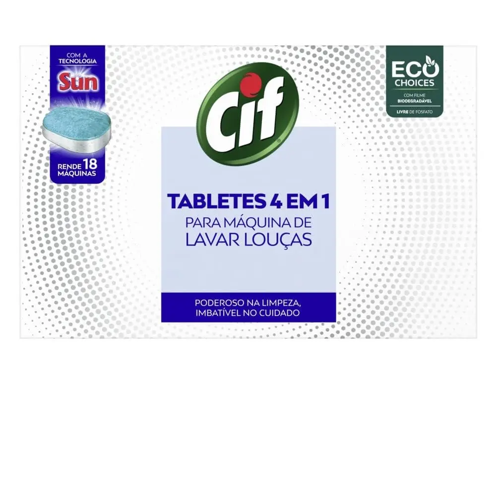 Cif Tabletes 4 Em 1 Para Máquina De Lavar Louças 324g - 1