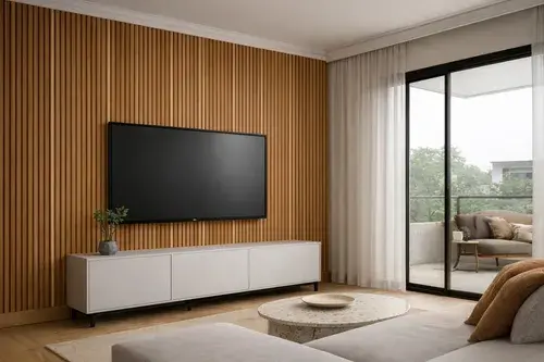 Kit 50 Placas Ripada Freijo Autocolante Decoração Casa