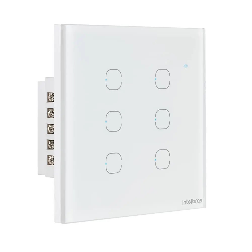 Interruptor Inteligente Touch WI-FI 6 Teclas EIW 1006 Branco Intelbras - 1