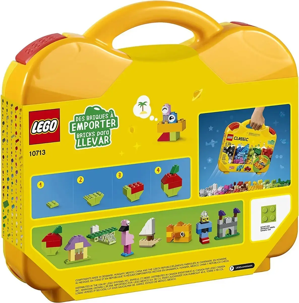 LEGO Classic Maleta da Criatividade 10713; Brinquedo criativo para montar e imaginar; Maleta com peças coloridas para criar bichinhos, supercarros, casas e muito mais; Presente para crianças thumbnail 8