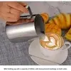 [Moedas R$7] Jarra de espuma de leite com escala de medição 350ML café latte arte jarro creme copo para espresso cappuccino barista - 1
