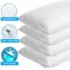 Kit 4 Capas Travesseiro Impermeável Branco com Zíper e Antialérgico 50cm x 70cm Classic Line - 1