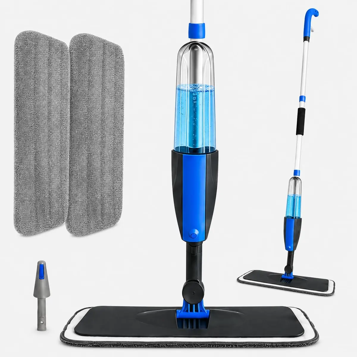 Mop Spray Com 400ml, Cabo em Alumínio, Limpeza De Chão Seco E úmido Esfregao de Limpeza