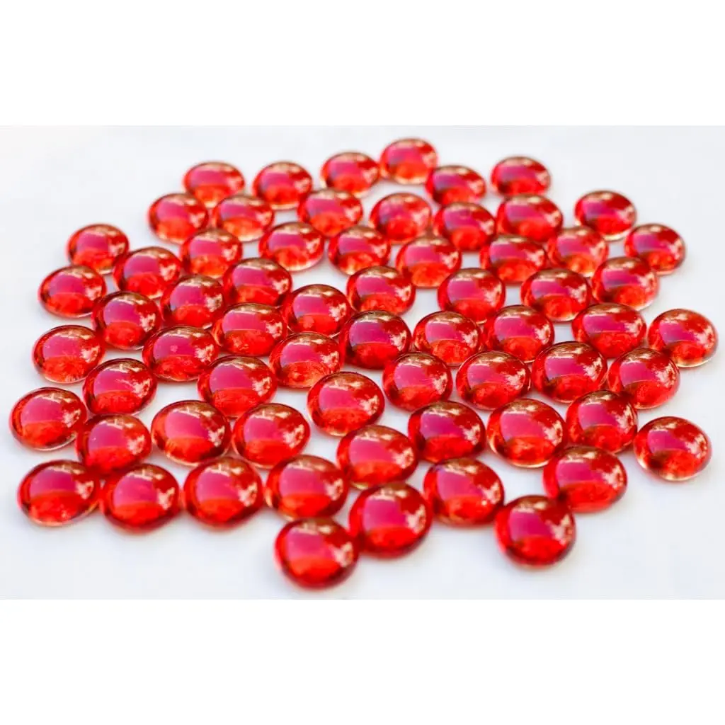 Gemas de Vidro Decorativas 300g para Artesanato Aquário Terrário DIY (Vermelho) - 1