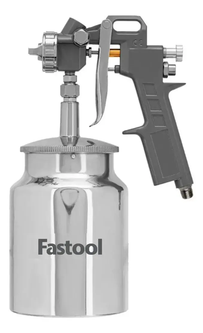 Pistola De Pintura Com Tanque Baixo 1000 Ml 3.4 Bar Fasttool