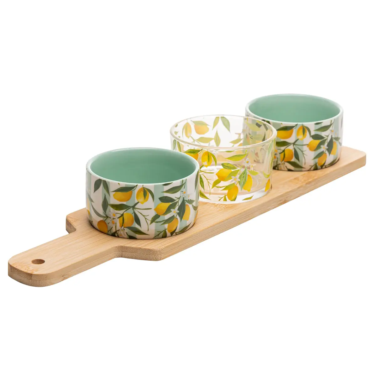 LYOR - Conjunto 4 Peças para Servir Siciliano 10,5cm x 40cm x 6cm Bambu