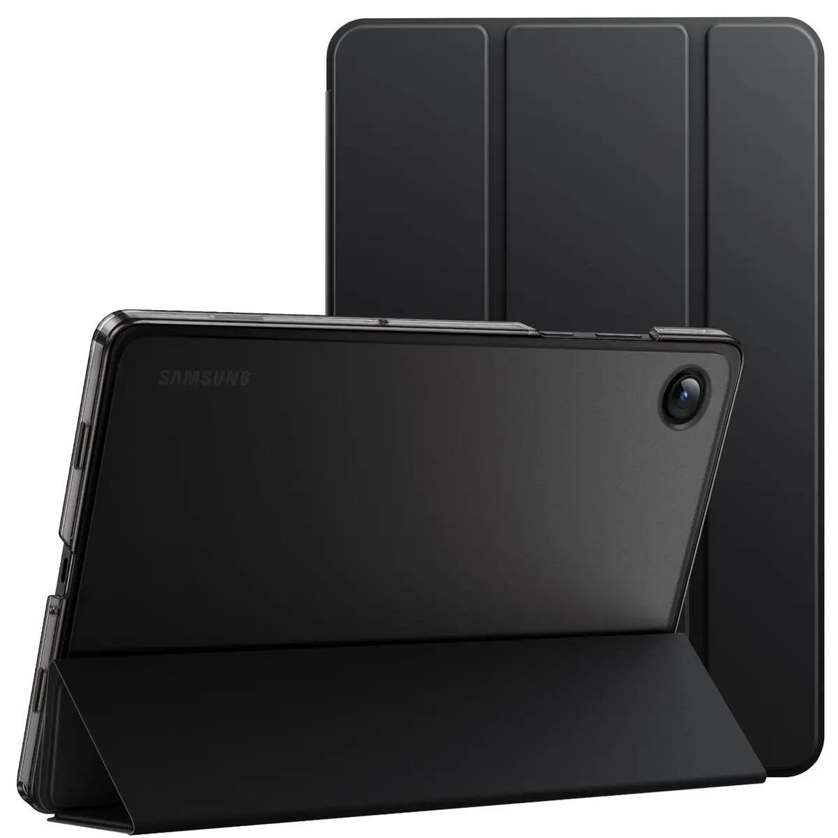 JETech Capa Protetora para Samsung Galaxy Tab A11 Plus, Preto | Traseira Translúcida Fina, Design de Suporte Triplo, Ativação/Repouso Automático, Proteção Leve - 1