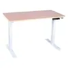 [Cashback elando R$890] Mesa Office Tech DT900 Branca e Madeira com Altura Ajustável e Memória - 1