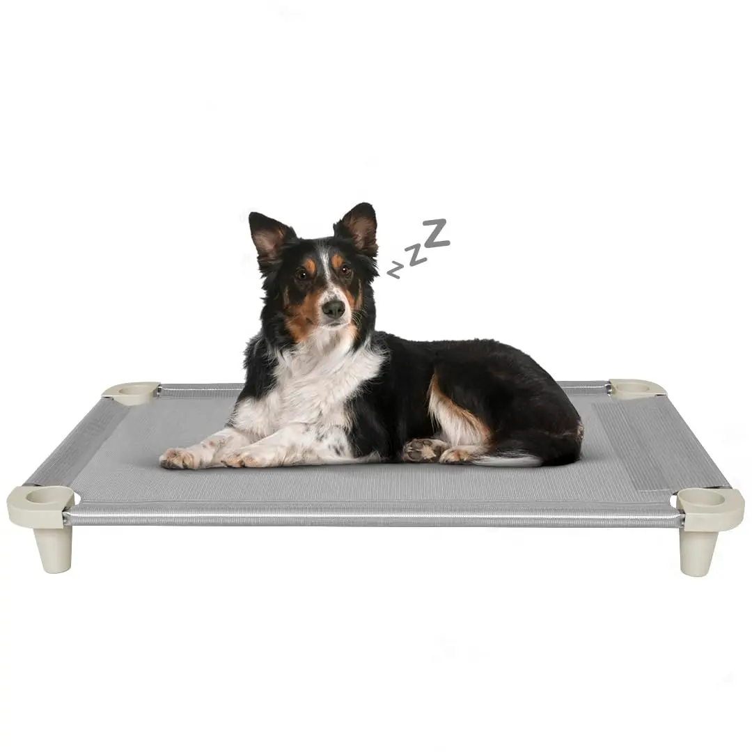 Acrimet Cama Pet Elevada para Cachorros Grandes, Lavável, Higiênica, Cinza | Respirável, Resistente, Antiderrapante e Fácil de Montar