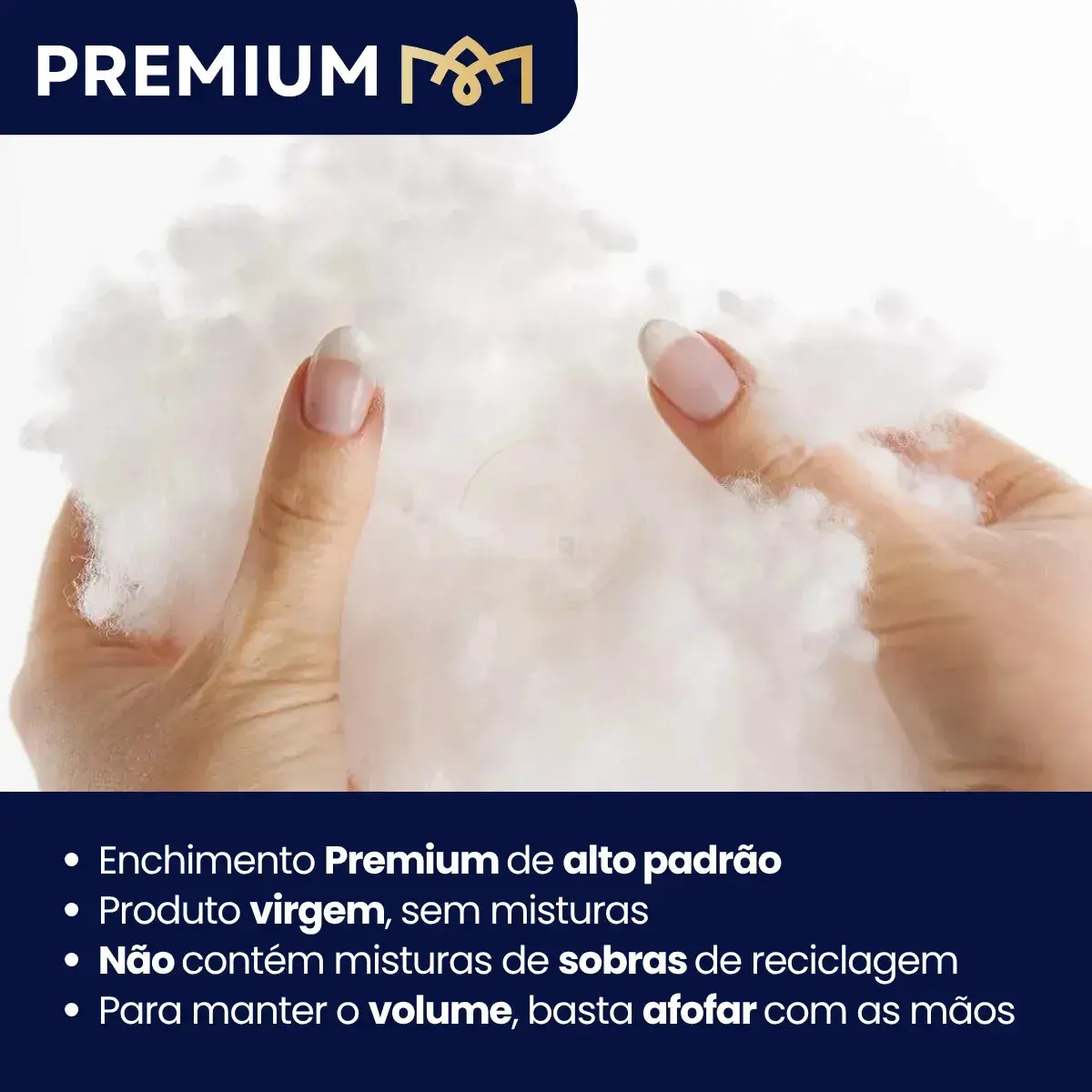 Kit 2 Enchimentos Almofada 45x45 Fibra Siliconada Hipoalergênica Macia Super Resistente Premium thumbnail 5