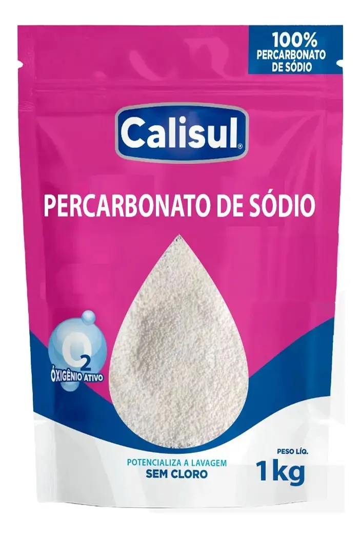 Percarbonato De Sódio 100% Puro Tira Manchas Alvejante - 1kg Calisul Original thumbnail 3