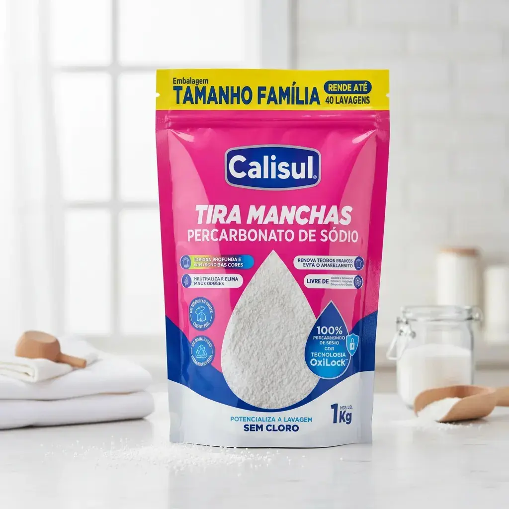 Percarbonato De Sódio 100% Puro Tira Manchas Alvejante - 1kg Calisul Original thumbnail 9
