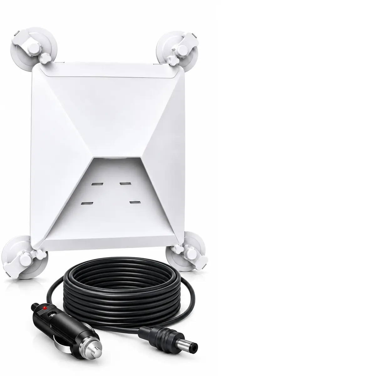 Suporte Starlink Mini para Carro com Ventosa Forte, Fonte Veicular 12V e Cabo de Energia, Fixação Estável no Painel e Para-brisa