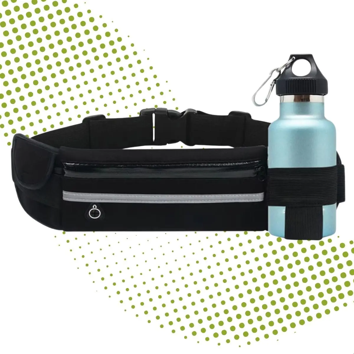 Pochete Porta Garrafa Agua Esportiva Corrida Slim Impermeável Porta Celular Caminhada Corrida Academia - 1