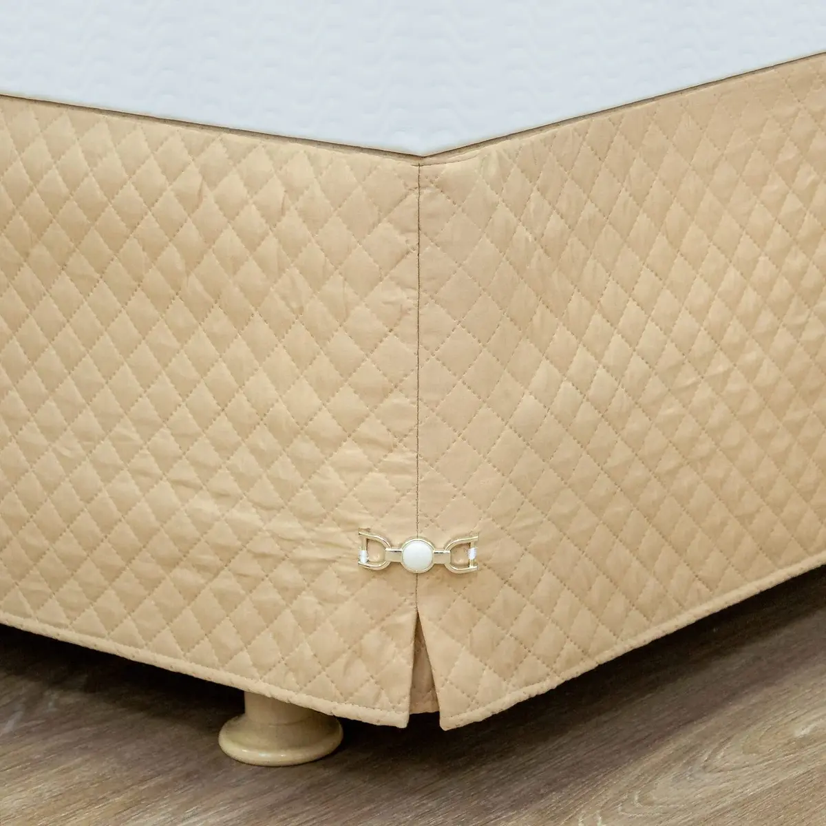 Saia para Cama Box Queen Matelada com Pingente - Avelã (Avelã, Queen) - 1