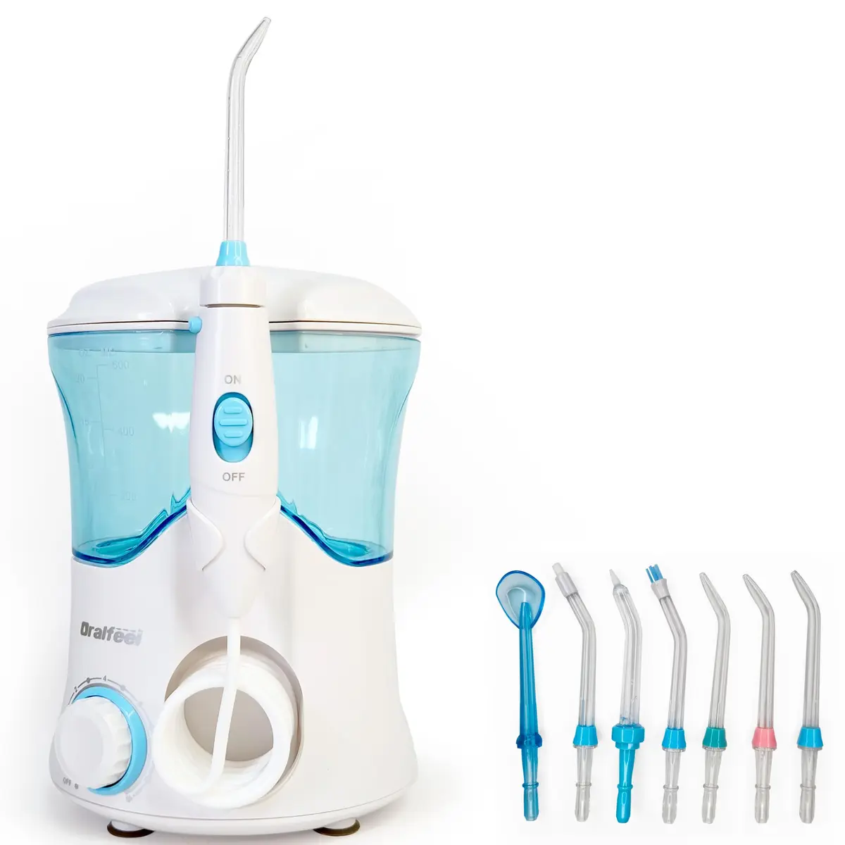 Irrigador Oral Oralfeel FC169, Limpeza Profunda e Rápida, Melhor que o Fio Dental, Higiene Bucal Avançada para Aparelhos, Proteses, Coroas e Implantes, Portátil, Bivolt